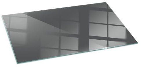 Funkenschutzplatte für Kamin 140x70 cm Rechteckige Schutzplatte Elegantes Design Stilvollem Motiv Hitzeschutz Dekorative Glasbodenplatte Glasboden Hartglas - Farbe Graubraun