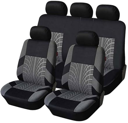 QCWDM Autositzbezüge Komplettset für Skoda Yeti 2009-2013, Sitzbezug Atmungsaktiv, verschleißfest, rutschfest,Grey