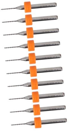 DECOMELODY 10Stücke Pcb Hartmetall Bohrer Set Mikro Gravur Bohrer für Leiterplatten Hohe Härte Verschleißfest für Präzise Bearbeitung Zufällige Farben