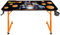 Subsonic - Bureau Gaming Ergonomique Finition Carbone avec Tapis de Souris XXL Dragon Ball pour PC Gamer - Licence Officielle DBZ – Plateau Noir et piètement Orange