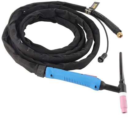 Garosa Antorcha de Soldadura TIG WP-26 con Cabezal Flexible, Refrigerada por Aire, con Cable de 4 M y 4 boquillas.