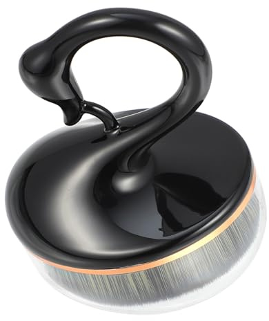 HEALEEP Puder Foundation Pinsel Oval aus Faser und Kunststoff Tragbarer Make Up Pinsel für Porenlose Abdeckung und Feuchtigkeitsspendende Kosmetik im Alltag