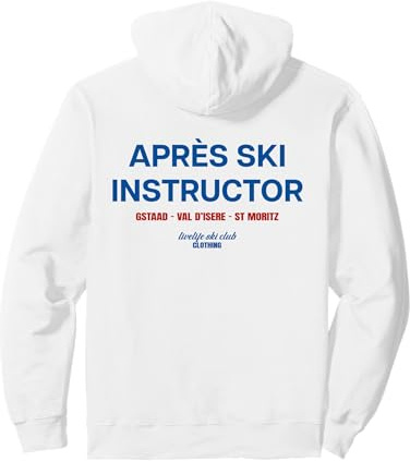 APRÉS SKI Instructor X LIVELIFE Ski Club Skifahrer Backprint Pullover Hoodie