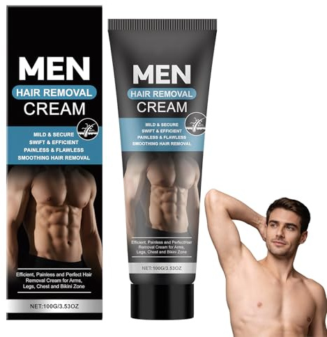 1 Tubo Crema Depilatoria Hombre Men 100g Crema Depilatoria Corporal Depilación Rápido Cuidados Suaves Reconfortantes Para Cuerpo Pecho Brazos Piernas Axilas Zonas Sensibles Para Todo Tipo De Piel