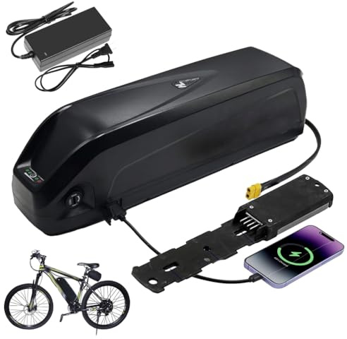 HJGHY 48v,20Ah, Paquete de baterías de Litio para Bicicleta eléctrica de 24 V, 36 V, 48 V, 8 Ah, 10 Ah, 13 Ah, 15 Ah, para Tubo Inferior del Cuadro de la Bicicleta de montaña.