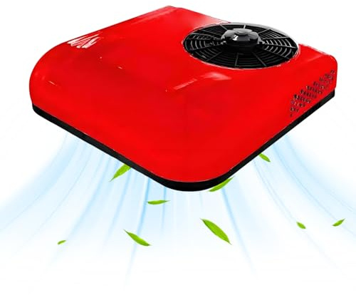 eryssgbf Climatizzatore da Tetto 12V 24V per Camper – Per van camion caravan, raffreddamento e riscaldamento, telecomando, ultra silenzioso 20dB, a risparmio energetico (12V)
