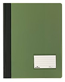 Schnellhefter DURALUX®, A4, Vorderdeckel transparent nein, 245mm breit, grün