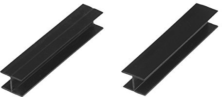 HOLZBRINK Unión recta para zócalos/Conector para zócalos cocina Accesorios de Montaje de Zócalos de Cocina, 100mm, Color: negro alto brillo - HBK10