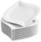 MALACASA, Serie Elvira, 12 teilig Set CremeWeiß Porzellan Kuchenteller Dessertteller Frühstücksteller 8,5 Zoll / 21,5x21x2cm für 12 Personen