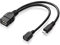 conecto 2X USB-OTG Adapter-Kabel Micro-USB 2.0-Stecker USB-Buchse Typ A + Strom-Anschluss für Externe Festplatte, für Fire TV Stick und andere Geräte