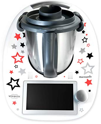 coolina® Sticker Aufkleber Sternentanz Rot passend für Thermomix TM6/ TM5/ TM31/ Cook-Key