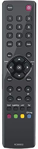 ALLIMITY RC3000E02 Télécommande remplacée pour Thomson pour TCL TV F22B3903 F40S3804 F50S3803 F55S3803 H24E4404R H32D4026 H32E4403 L28E4103 L32D3300C L32E3000C L32E3003 L32E3004 L32F3390C L32F3393