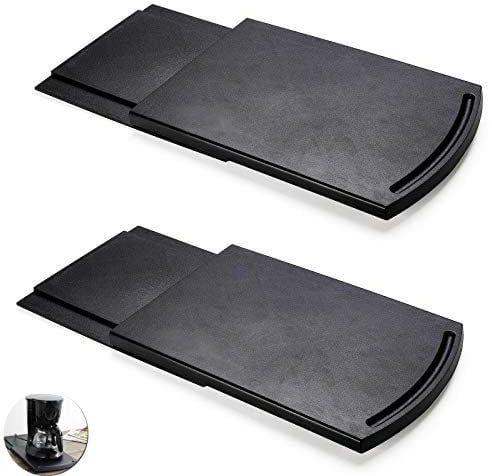 Lot de 2 Plateaux coulissants pour Machine à café de 30 cm à 53,3 cm sous l'armoire, pour Petit Appareil de Cuisine, Noir