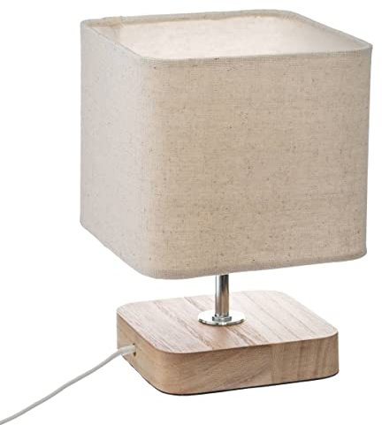 Atmosphera - Lampe Toxey - bois et ivoire H21 cm