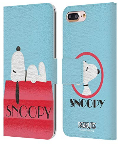 Head Case Designs Offizielle Peanuts Haus Snoopy Deco Traeume Leder Brieftaschen Handyhülle Hülle Huelle kompatibel mit Apple iPhone 7 Plus/iPhone 8 Plus