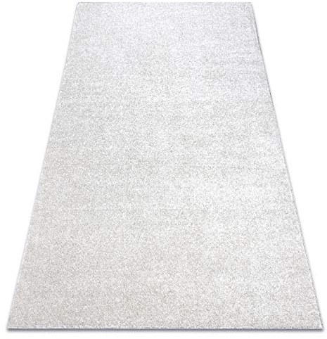 rugsx Einfarbiger empfindlich Teppich Santa FE für Zimmer, Wohnzimmer, Schlafzimmer, Teppichboden Auslegware, Creme, Verschiedene Größen, 250x400 cm