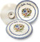 Gónfer - Tapa Plato Volteatortillas Girar Dar Vuelta Tortilla Patata - Cerámica Artesanal - Diámetro 28 cm (Flores)