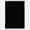 THEKO | Dhurry Teppich aus 100% Baumwolle Flachgewebe Teppich Happy Cotton | handgewebt | Farbe: Schwarz | 40x60 cm