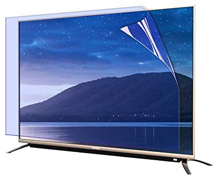 WLWLEO 55-Zoll-Anti Glare TV-Schirm-Schutz, Anti Blaulicht Augenschutz-Schirm-Filter, Ultra-Clear Displayschutzfolie für 50-70 Zoll Randlos-Monitor,60 1338X756mm