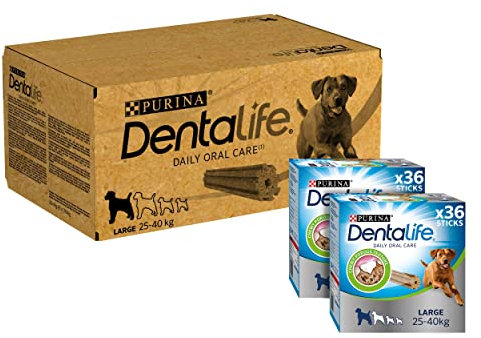 DENTALIFE Große Hunde Leckerli Dental Chew 36 Stick, 2 Stück