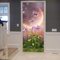 A.Monamour Türtapete Selbstklebend Türfolie Türposter 3D Magische Planet Lilie Blume Fee Schmetterling Verzauberte Garten Szene Vinyl Folie Türdeko Tapete Wandbild Türaufkleber Türtattoo 77 x 200 cm