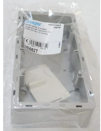 Essensya Boîte 2 postes Titane pour montage en saillie HAGER WE682T