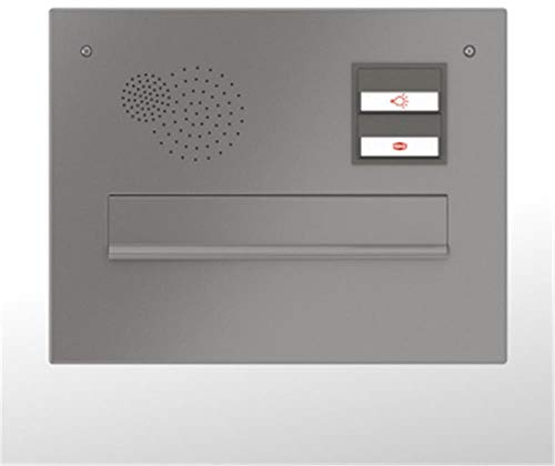 RENZ/Mauerdurchwurf-Briefkasten Durchwurf-Postkasten mit Sprechfeld/RAL-Farbe 9007 Kastenbreite 300 mm/Tiefe 270-405 mm/Stahl - aufklappbar/Dein-Briefkasten.de