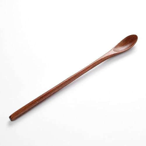 Long Wooden Spoon 3 Pcs Ice Tea Stirring Spoon Long Handle Wood Spoons for Kitchen Mixing Cooking Drinking Milk Coffee Soup Desserts and Tea