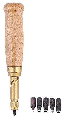 Lochstanzer Gürtel Locher Mit 6 Pcs Loch Durchmesser 1,5-4 Mm Von Lochpfeifen Spitze, Leder Locher Automatische Lochstanzer Für Gürtel Nähen Papier Leder PVC Handwerk