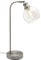 Clear Glass Globe Desk Lamp Retro Vintage Brushed Chrome Glass Shade Table Lamp H3004
