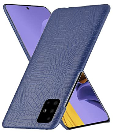Oihxse Handyhülle Kompatibel mit Oppo Find X3/X3 Pro, Hülle mit Krokodilmuster Hard Leder PU Kratzfest Stoßfest Kroko Textur Schutzhülle Innen Mikrofaser Flanell Schutz Cover - Blau