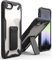 Ringke Fusion-X Stand Compatible with iPhone SE 5G (3rd Gen, 2022) 4.7-Inch, iPhone SE 2020/8 Case, Kickstand Clear Back Shockproof Enhanced Side Protective Bumper Phone Cover - Black
