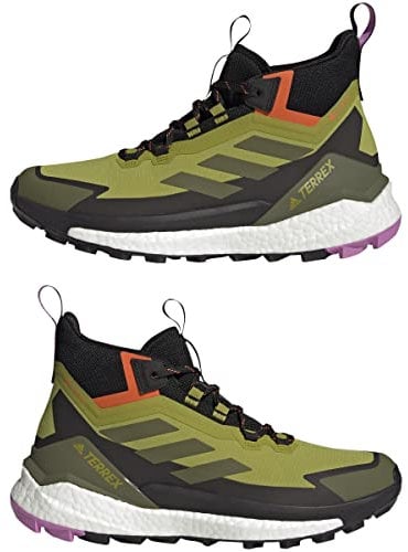 Adidas Herren Terrex Free Hiker 2 GTX Sneaker, Pulse Olive/Focus Olive/Impact orange, 44 EU