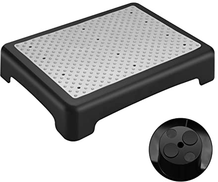 Fotree Stegpall, inomhus utomhus halkfri plattform stegpallar för vuxna och äldre äldre, bärbar anti-fall säkerhet stegplattform, stor storlek 8,5 cm höga trappor