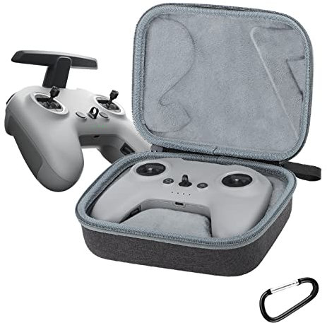 Kimyoaee FPV Tasche Controller 2/3 Hülle für DJI Avata FPV Brille 2 Brille V2 3 Fernbedienung Reisetasche Zubehör Harte Schutzhülle Tragetasche mit Karabiner, Schwarz, Tragetasche