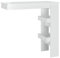 Makastle Bartisch Stehtisch für Wandmontage mit 2 Staufächern Bartresen Bistrotisch Esstisch Küchentisch Hochglanz-Weiß 102x45x103,5 cm Holzwerkstoff