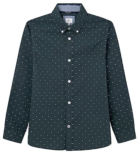 Pepe Jeans Dorset Shirt, Verde (Regent Green), 12 Years Niño