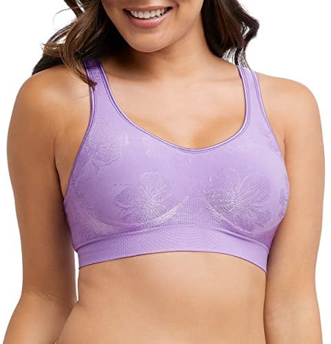 Bali Comfort Revolution Brasier senza aste ComfortFlex Fit a copertura completa senza aste da donna, Lavish Lavender Tropic, M