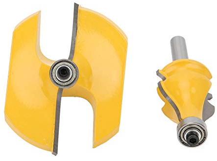Syrisora Handlauf-Fräser, Tischkanten-Fräser, 2 Stück 8 Mm Schaft, Handlauf, Tischkanten-Fräser-Set, Holzbearbeitungsfräser mit Lager
