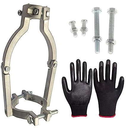 Generic Adaptador de broca de agujero cuadrado, abrazadera de broca de mortajadora de junta, diámetro de 38mm ~ 55mm, herramienta de ubicación para taladro, con guantes