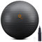 primasole Gymnastikball für Balance, Stabilität, Fitness, Workout, Yoga, Pilates, Zuhause, Büro und Fitnessstudio, 45 cm, Schwarz