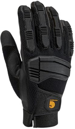 Carhartt Knöchelschutzhandschuh für Herren, hohe Geschicklichkeit, Schwarz, Größe L
