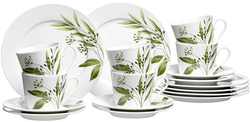 Ritzenhoff & Breker Service à café Evora 18 pièces en porcelaine