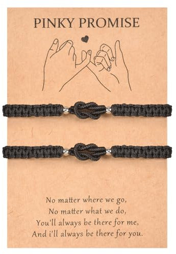 MANVEN Bracelet Couple Cadeau Couple Cadeau Saint-Valentin Bracelet Amoureux pour Lui Elle Kabbalah Porte-bonheur Amulette Femmes Hommes Petit Ami Amie Fiançailles Noël Anniversaire