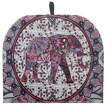Suhoaziia Teekanne im Bohemian-Elefanten-Design, isolierende Abdeckung, Teekanne, Zubehör, dekorativer Teewärmer für Teekanne, gemütlich, sichere Passform, Teebeutel, Teekanne, Schutzhülle,