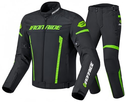 Motorrad-Herren-Motorradanzug, Ce-Zertifizierung, wasserdichte Motorradjacke Mit Abnehmbarer Rüstung, Sommerjacke, Atmungsaktive Und wasserdichte Motorradhose B,M