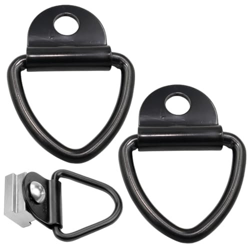 VYIBPDY 2 Pezzi Anelli Ancoraggio Grandi,Anello di Ancoraggio,Anelli di Fissaggio Ganci Ad Anello a D per Furgoni, Anello A D Furgone,Kayak, Fuoristrada