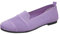 CreoQIJI Scarpe da donna in velluto scarpe da donna, scarpe etniche per il tempo libero, moda estiva, cave, traspiranti, tacco piatto, suola morbida, scarpe casual da donna mocassino, Lilla, 38 EU