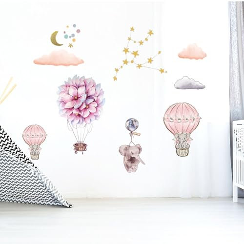 astylishome Bathroom Wall Stickers Pink Flowers Floral Decals Removable Peel and Stick Self Adhesive Wallpaper for Bedroom Living Room Kitchen Bathrooms Art Home Decor 0705