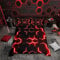Loussiesd Honeycomb Bettwäsche Set 135x200cm Rot Schwarz Hexagonal Bettbezug Set Modern Geometrische Dekor Bettwäsche-Set Bienenstock Simplistic Geometrie Bettbezug mit 1 Kissenbezug 80x80cm